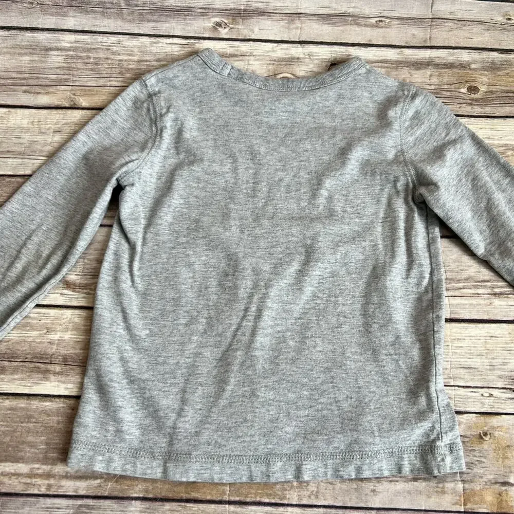 Mini Boden Gray Cotton Long Sleeve Tee 3-4Y - Picture 7 of 7